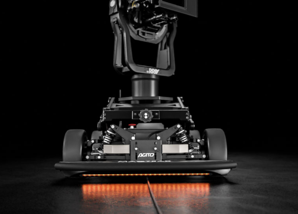The AGITO MagTrax allows the dolly to accurately follow a flexible magnetic strip for reliable, customized tracking shots.